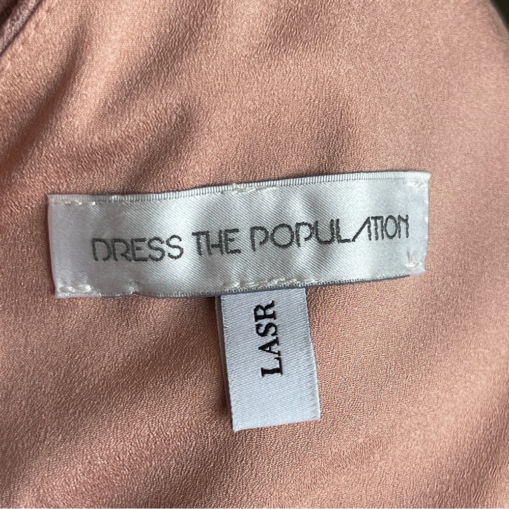 DRESS THE POPULATION | Alondra Blouson Pink Sheath Dress Sz XS - Picture 8 of 8